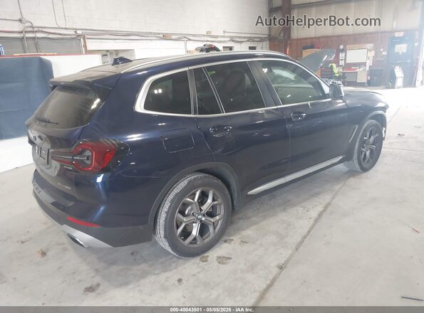 5UX53DP07P9P84787 2023 BMW X3 Dark Blue Rear right