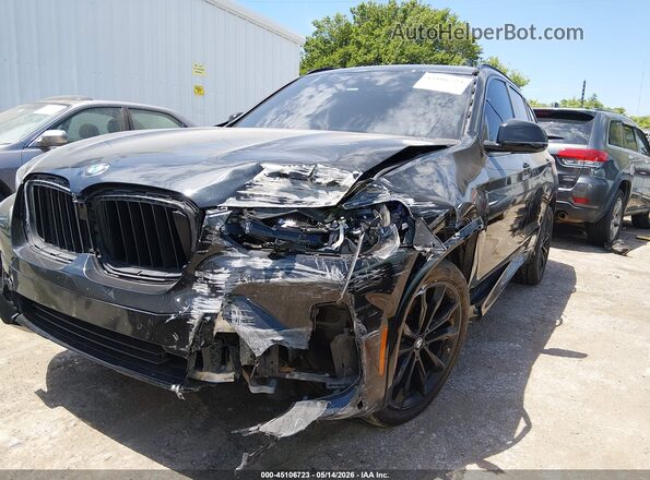 5UX53DP08P9S81480 2023 BMW X3 Black წინა მარცხენა ხედი სამი მეოთხედიდან