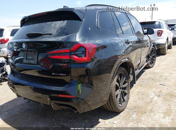 5UX53DP08P9S81480 2023 BMW X3 Black უკანა მარჯვენა