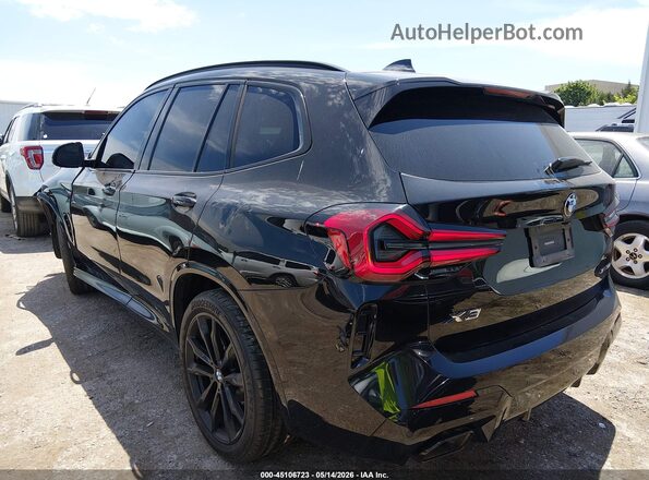 5UX53DP08P9S81480 2023 BMW X3 Black უკანა მარცხენა