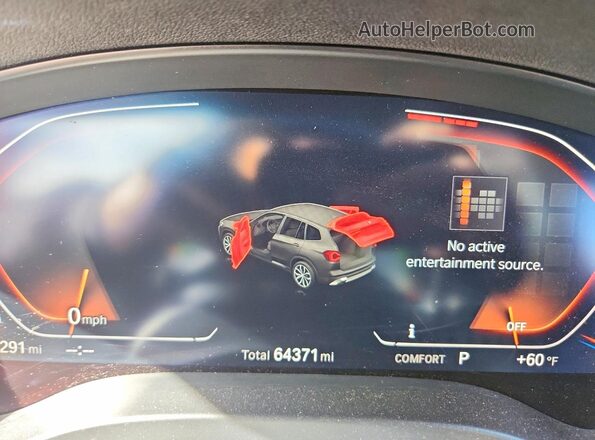 5UX53DP09P9R83940 2023 BMW X3 White Вид щитка приладів
