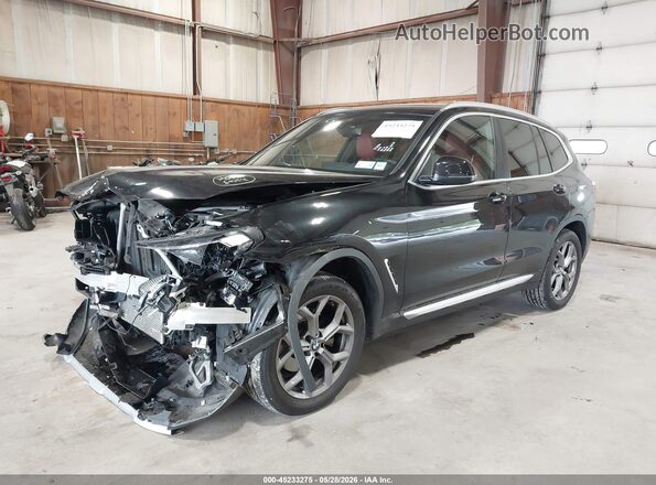 5UX53DP09R9X15103 2024 BMW X3 Черный Передняя левая четверть