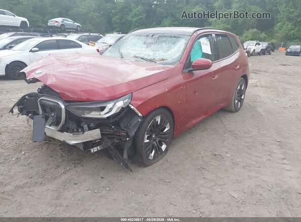 5UX53GP01S9019861 2025 BMW X3 Red Առջևի ձախ երեք քառորդ տեսարան