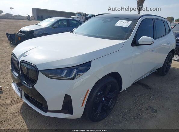 5UX53GP01T9403592 2026 BMW X3 White Առջևի ձախ երեք քառորդ տեսարան