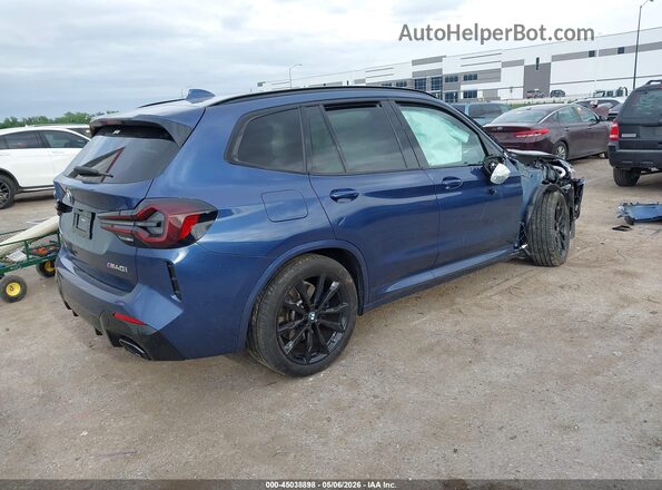 5UX83DP02N9K80139 2022 BMW X3 Blue Հետևի աջ