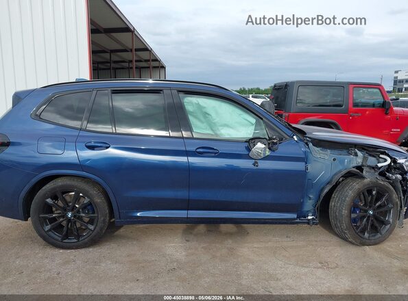 5UX83DP02N9K80139 2022 BMW X3 Blue Սալոնի 360 աստիճան տեսք