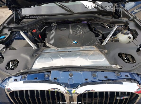 5UX83DP02N9K80139 2022 BMW X3 Blue Հետևի տեսք