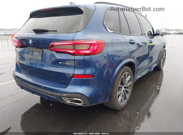 5UXCR4C01LLT19897 2020 BMW X5 Blue Հետևի աջ