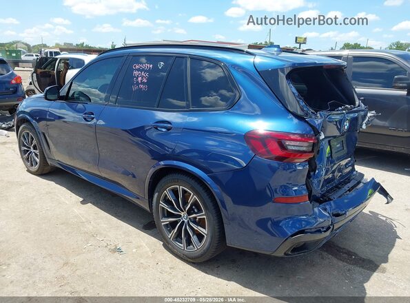 5UXCR4C08M9E00963 2021 BMW X5 Blue Հետևի ձախ