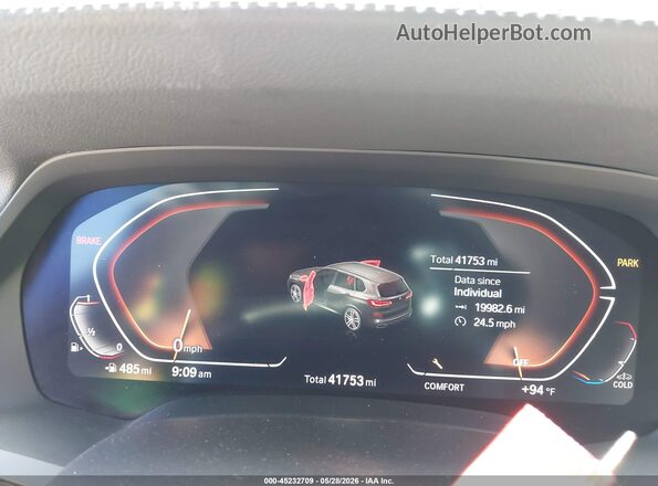 5UXCR4C08M9E00963 2021 BMW X5 Blue Հետևի նստատեղերի տեսք