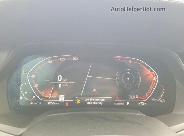 5UXCR6C55KLL35705 2019 BMW X5 Charcoal Vista del cuadro de instrumentos