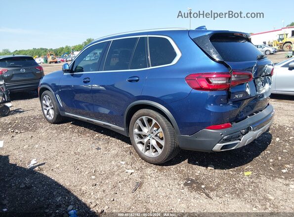 5UXCR6C58KLL12449 2019 BMW X5 Blue Trasero izquierdo