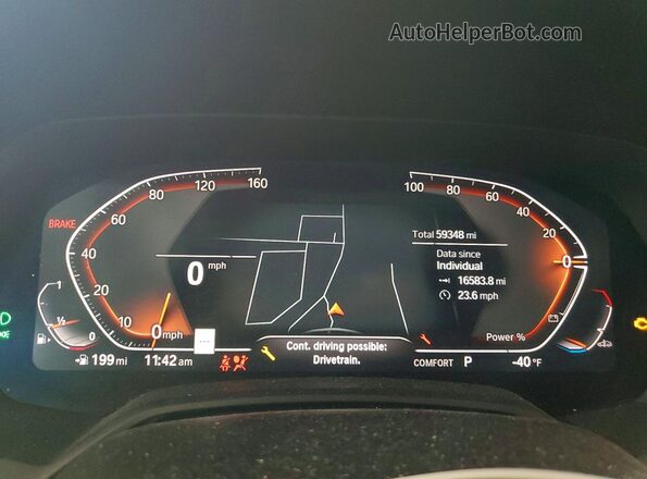 5UXCW2C02N9M47756 2022 BMW X7 Black Widok zestawu wskaźników