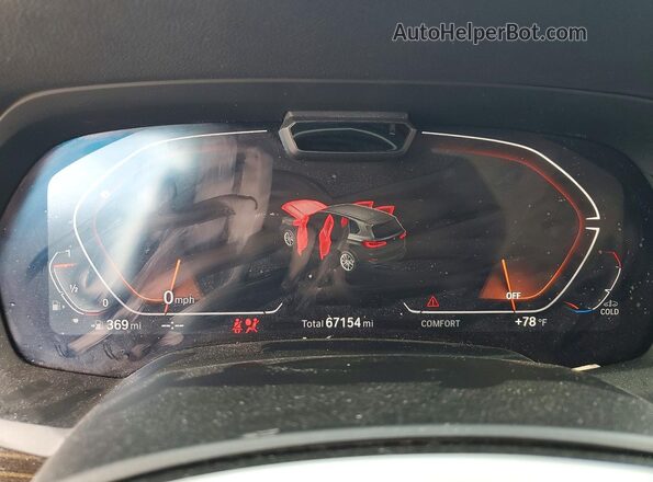 5UXCW2C07M9F47174 2021 BMW X7 Black Instrument cluster view