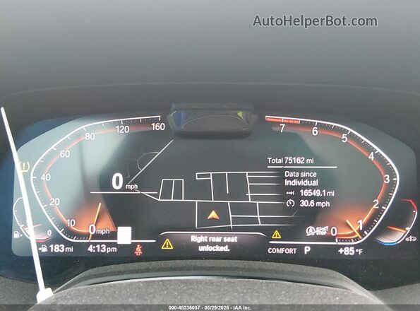 5UXCW2C09L9C22945 2020 BMW X7 Синий Вид задних сидений