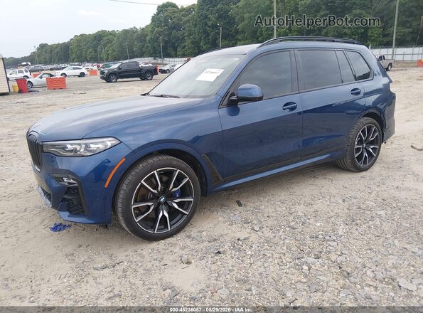 5UXCW2C09L9C22945 2020 BMW X7 Синий Передняя левая четверть