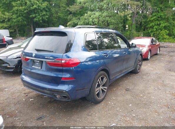 5UXCW2C09N9K63687 2022 BMW X7 Blue Rear right