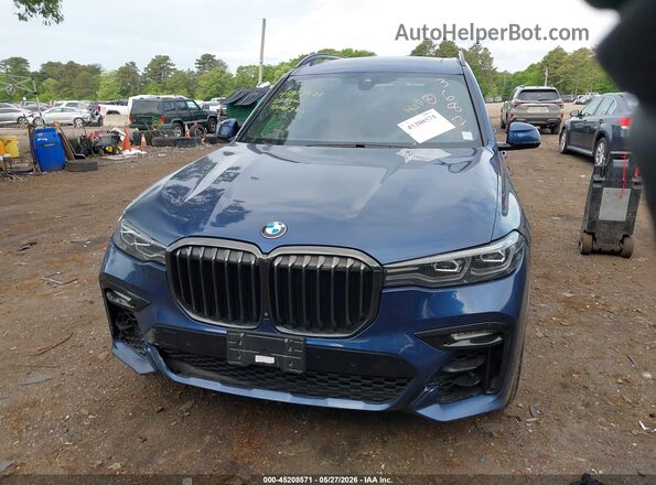 5UXCW2C09N9K63687 2022 BMW X7 Blue Instrument cluster view