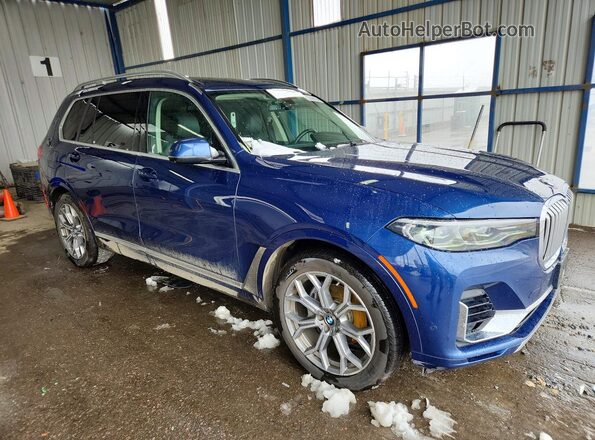 5UXCW2C0XL9B07254 2020 BMW X7 Синий Передняя правая четверть