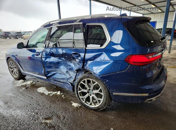 5UXCW2C0XL9B07254 2020 BMW X7 Синий Задняя левая четверть