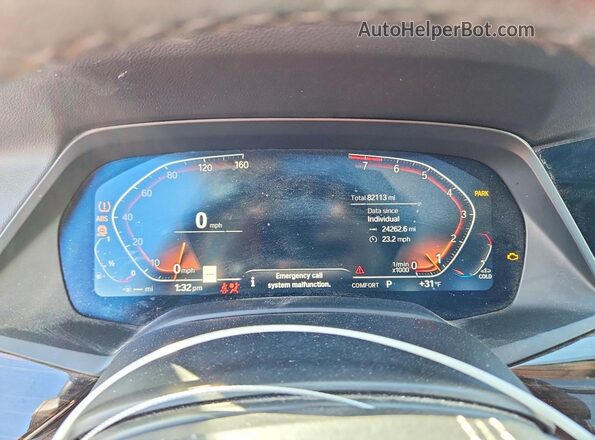 5UXCW2C58KL088021 2019 BMW X7 Black Вид щитка приладів