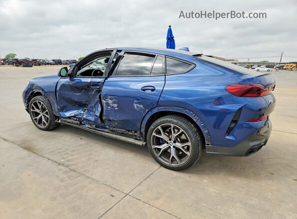 5UXCY6C01M9G87058 2021 BMW X6 Blue Tył lewy