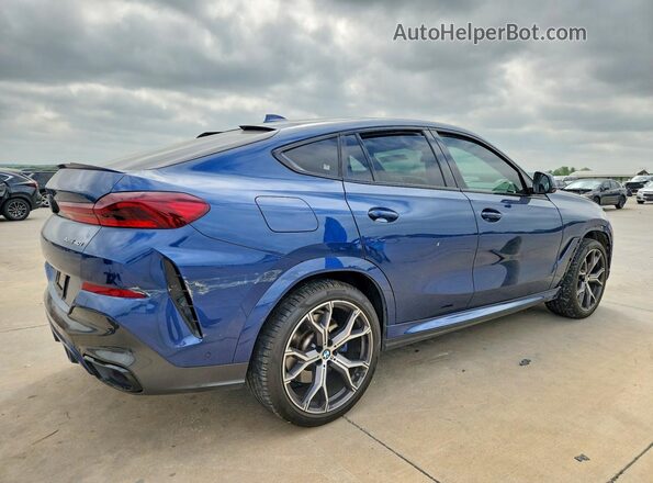 5UXCY6C01M9G87058 2021 BMW X6 Blue Tył prawy