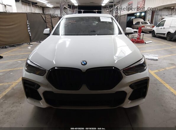 5UXCY6C08P9N58641 2023 BMW X6 White Dashboard view