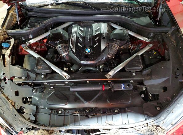 5UXCY8C08M9G97971 2021 BMW X6 Maroon Вид задньої частини салону