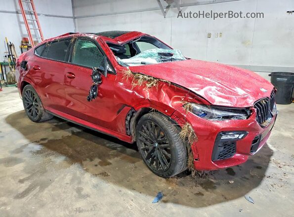 5UXCY8C08M9G97971 2021 BMW X6 Maroon Передня права чверть