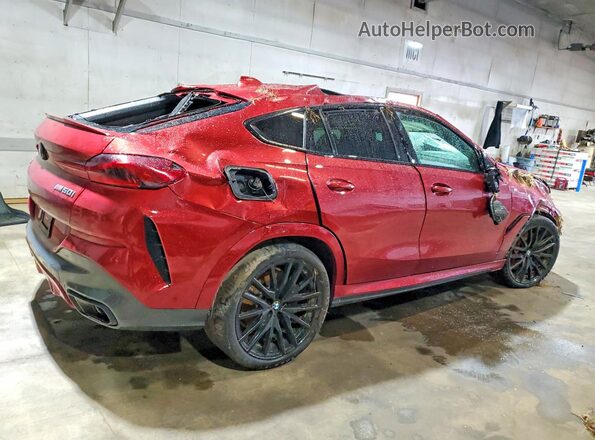 5UXCY8C08M9G97971 2021 BMW X6 Maroon Задня права чверть