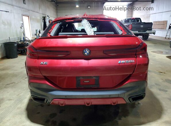 5UXCY8C08M9G97971 2021 BMW X6 Maroon Вид ззаду