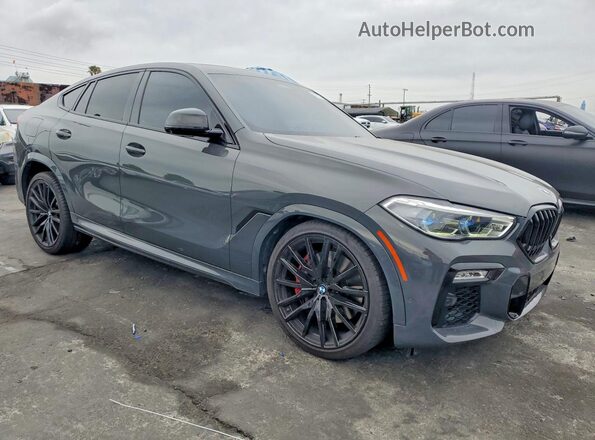 5UXCY8C0XM9H45390 2021 BMW X6 Gray Delantero derecho