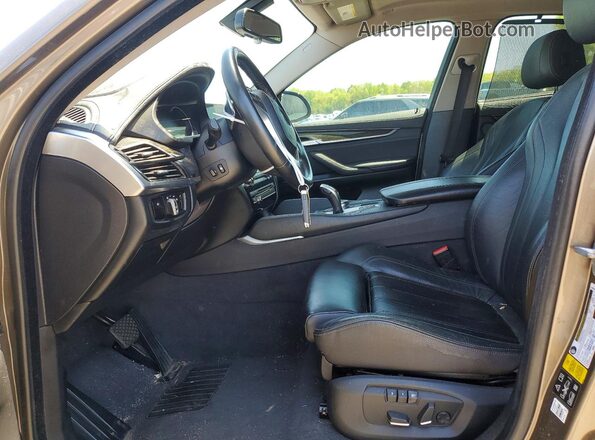 5UXKU2C33H0U28914 2017 BMW X6 Золотой Вид салона спереди