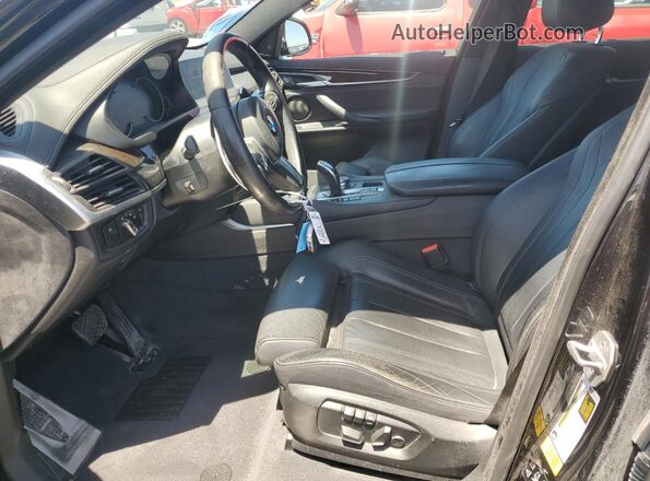 5UXKU2C33H0X47195 2017 BMW X6 Black Widok wnętrza z przodu
