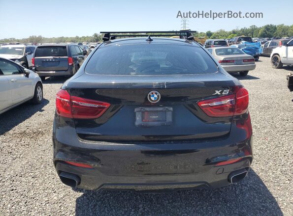 5UXKU2C33H0X47195 2017 BMW X6 Black Widok z tyłu