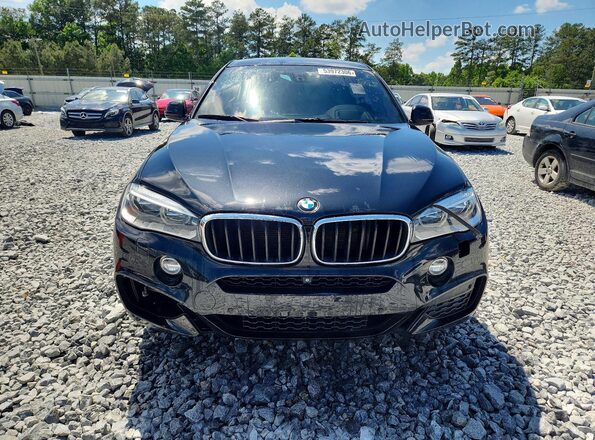 5UXKU2C51G0N80643 2016 BMW X6 Black წინა ხედი