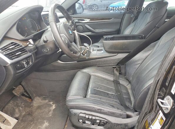 5UXKU2C56J0Z62058 2018 BMW X6 Black Вид салону спереду