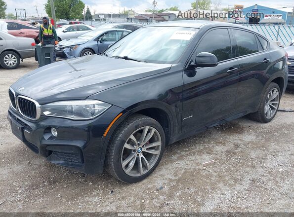 5UXKU2C59H0N85008 2017 BMW X6 Black Передня ліва чверть