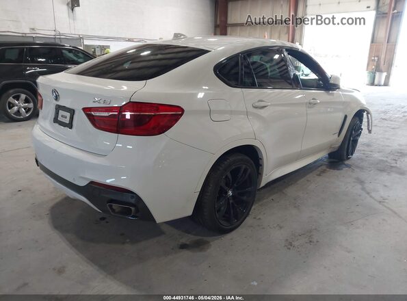 5UXKU2C5XJ0Z61026 2018 BMW X6 White Задня права чверть