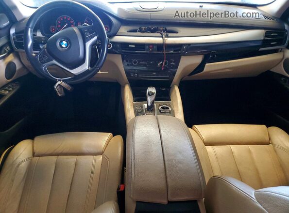 5UXKU6C54G0R33903 2016 BMW X6 Gray Вид панелі приладів