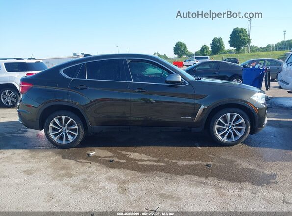 5UXKU6C56J0Z66523 2018 BMW X6 Black Вид задньої частини салону
