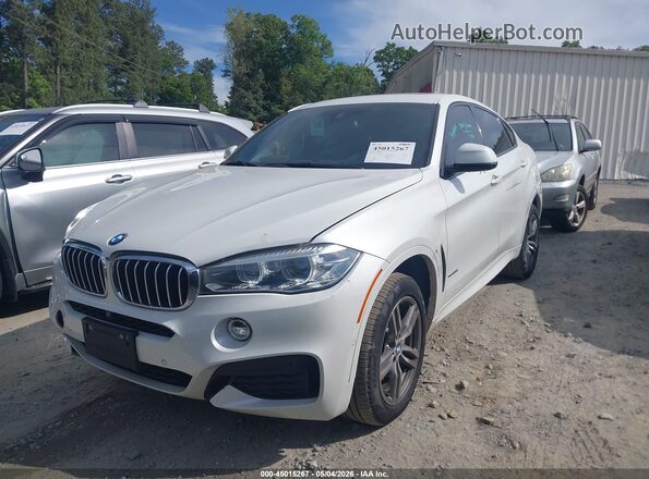 5UXKU6C56J0Z66604 2018 BMW X6 White Передня ліва чверть