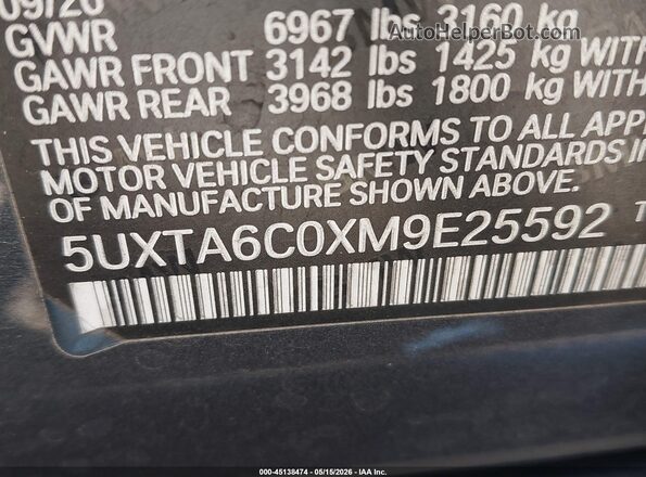 5UXTA6C0XM9E25592 2021 BMW X5 Gray 