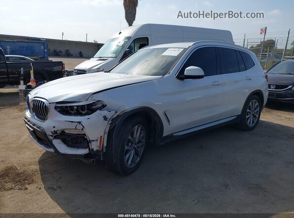 5UXTR7C51KLE98103 2019 BMW X3 White Front left
