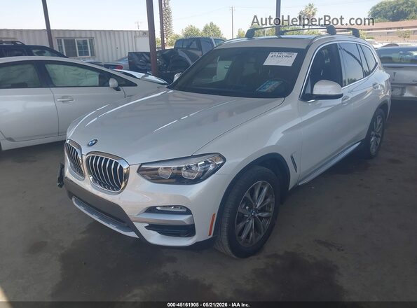 5UXTR7C57KLF27975 2019 BMW X3 White Առջևի ձախ երեք քառորդ տեսարան