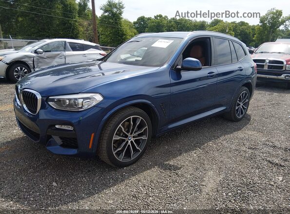5UXTR7C57KLF31329 2019 BMW X3 Blue წინა მარცხენა ხედი სამი მეოთხედიდან