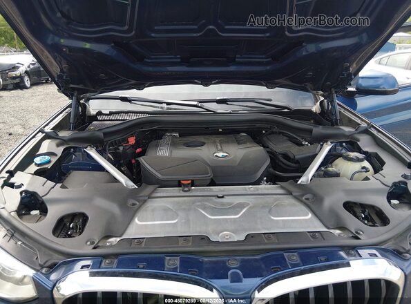 5UXTR7C57KLF31329 2019 BMW X3 Blue უკანა ხედი