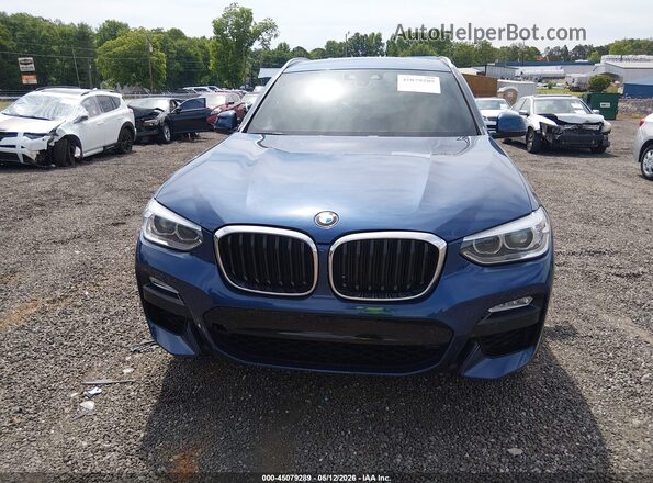 5UXTR7C57KLF31329 2019 BMW X3 Blue ხელსაწყოთა პანელის ხედი
