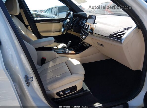 5UXTR9C52KLR08254 2019 BMW X3 White Вид салону спереду